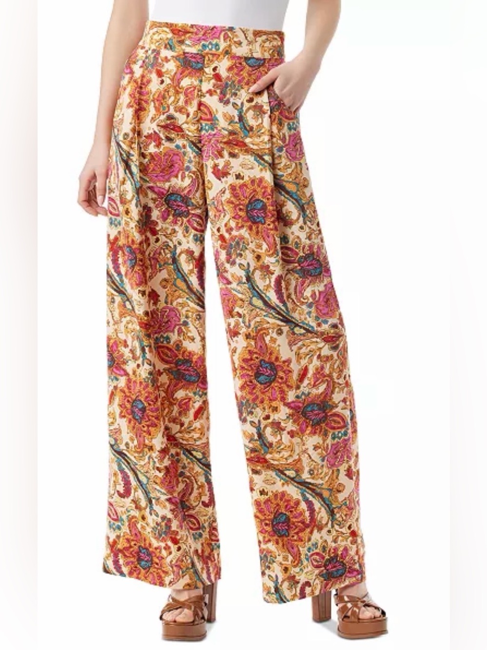 Jessica Simpson Women's Winnie Printed Wide-Leg Pants size M